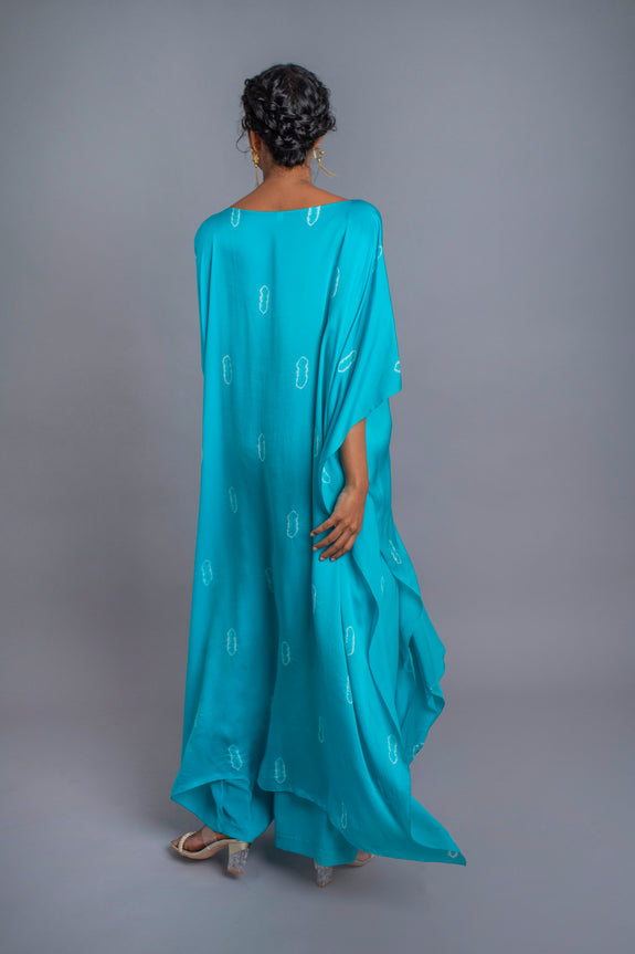 Stephany Silk Tie-dye Knot Kaftan Set - Republic of Mode