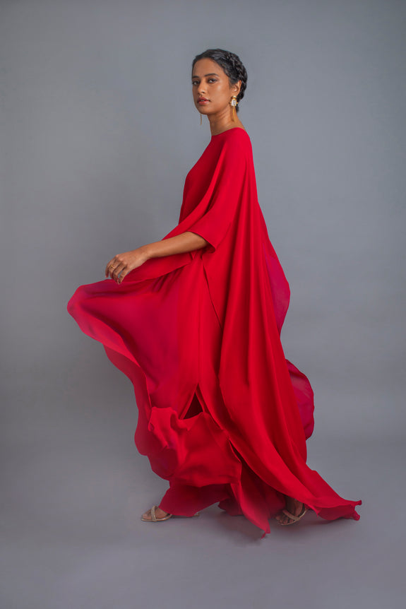 Stephany Silk Side Draped Layered Dress - Republic of Mode