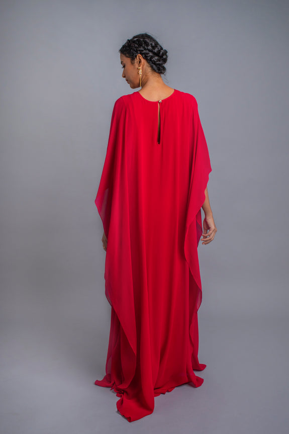 Stephany Silk Side Draped Layered Dress - Republic of Mode