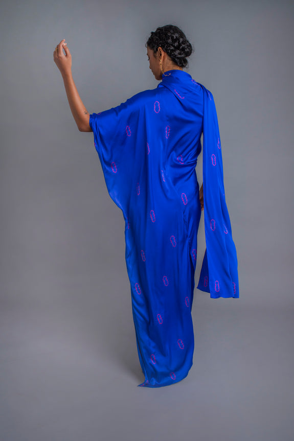 Stephany Silk Knot Tie-dye Scarf Dress - Republic of Mode