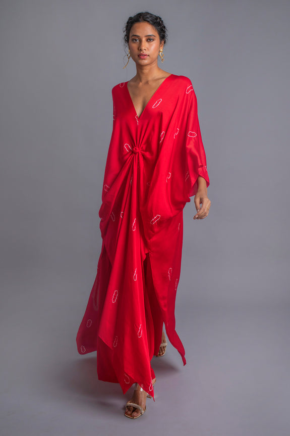 Stephany Silk Tie-Dye Knot Tunic Set - Republic of Mode