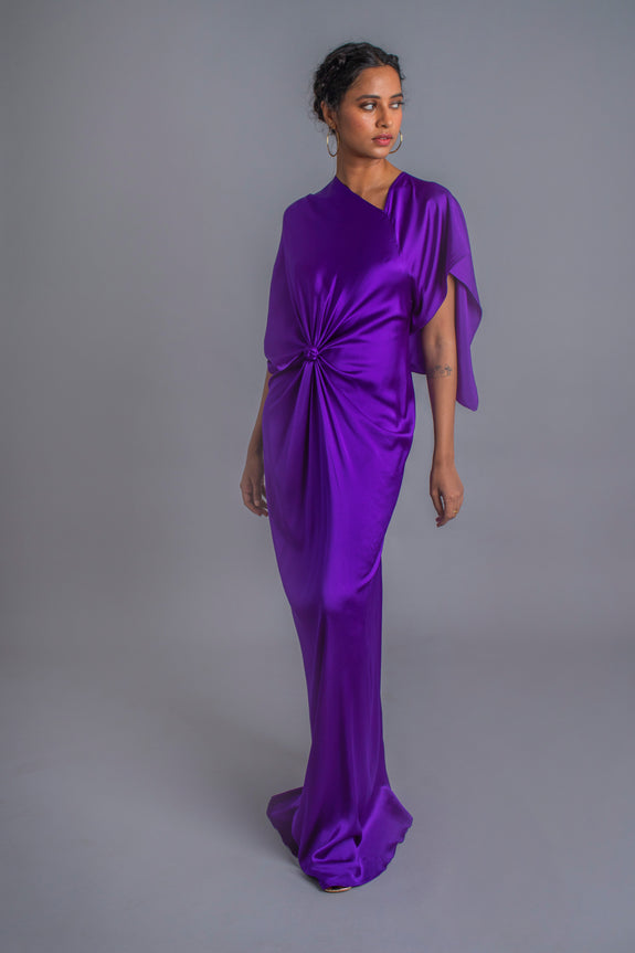 Stephany Silk 2 Way One Shoulder Dress - Republic of Mode