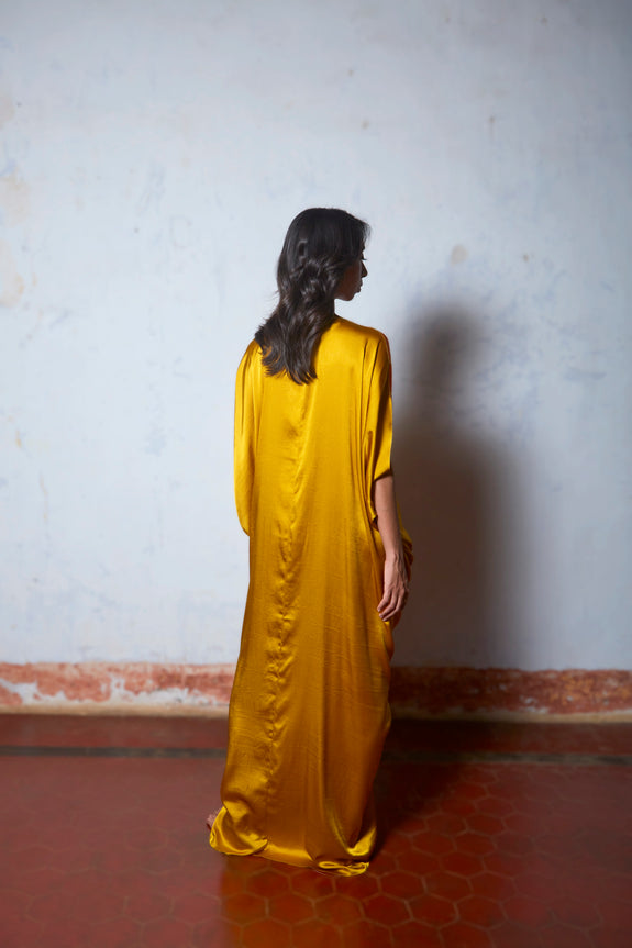 Stephany Silk Knotted Leheriya Dress - Republic of Mode