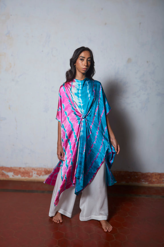 Stephany Silk Knotted Leheriya Set - Republic of Mode