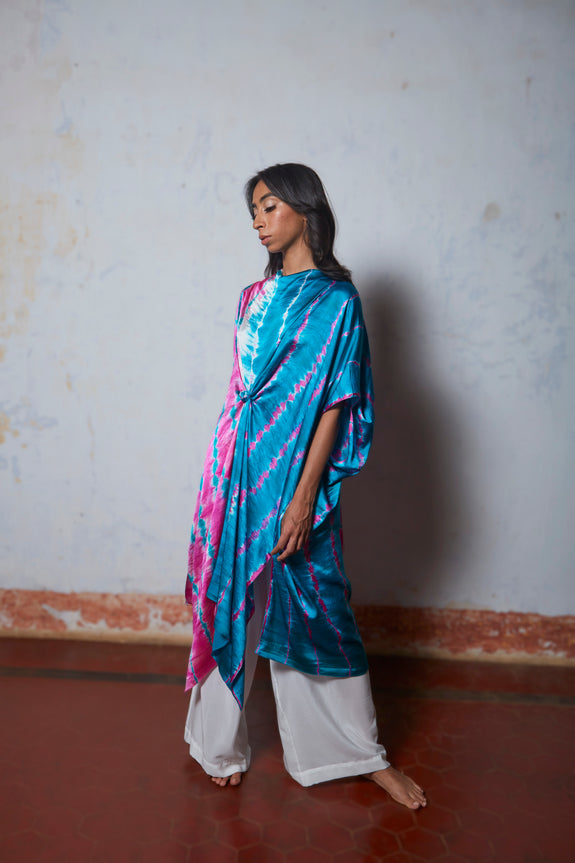 Stephany Silk Knotted Leheriya Set - Republic of Mode