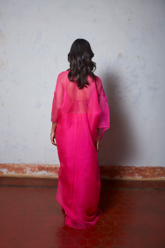 Stephany Silk Knotted Organza Jacket Set - Republic of Mode