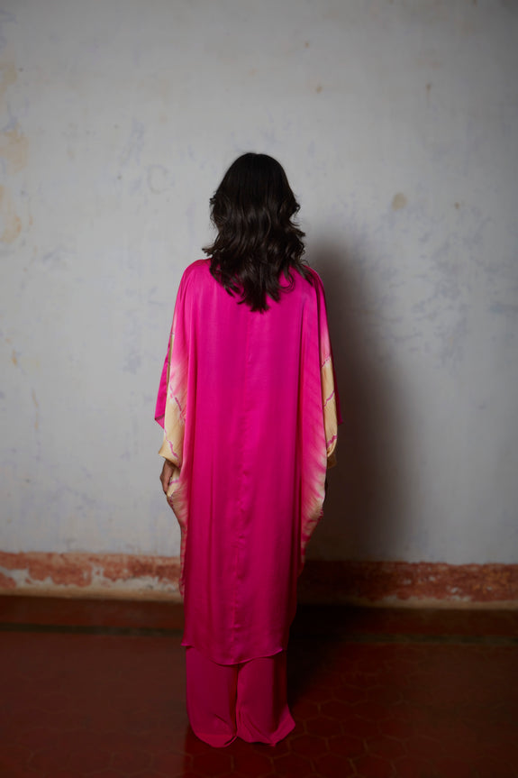 Stephany Silk Leheriya Kaftan Set - Republic of Mode