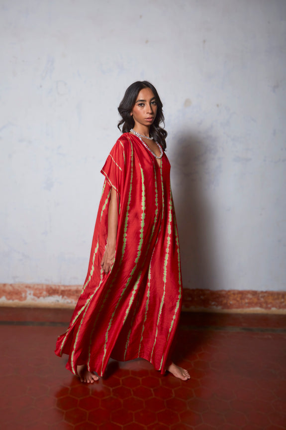 Stephany Cotton Silk Leheriya Jumpsuit - Republic of Mode