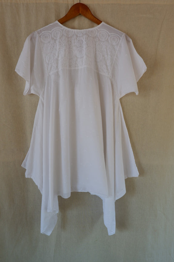 Stephany Cotton Shirt Style High Low Tunic - Republic of Mode