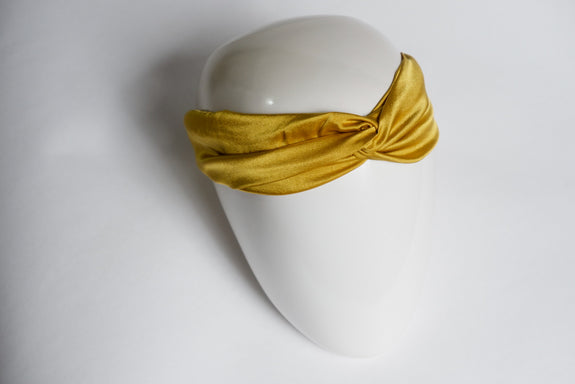 Stephany Silk Mustard Twist Hairband - Republic of Mode