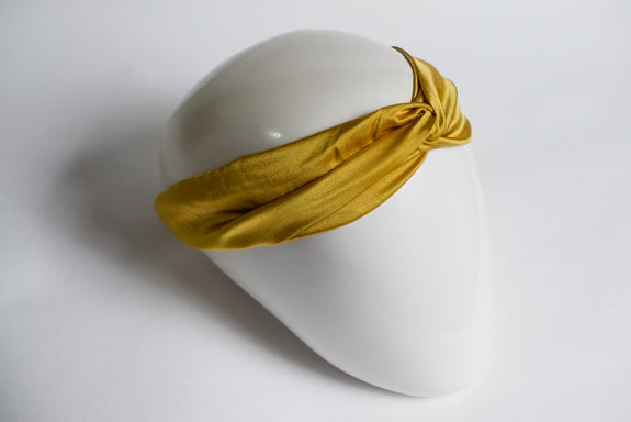 Stephany Silk Mustard Twist Hairband - Republic of Mode