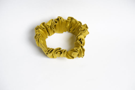 Stephany Silk Mustard Scrunchy - Republic of Mode
