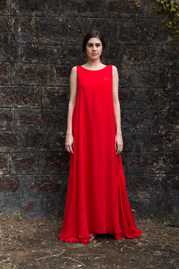 Stephany Silk Low-Back Maxi Dress - Republic of Mode