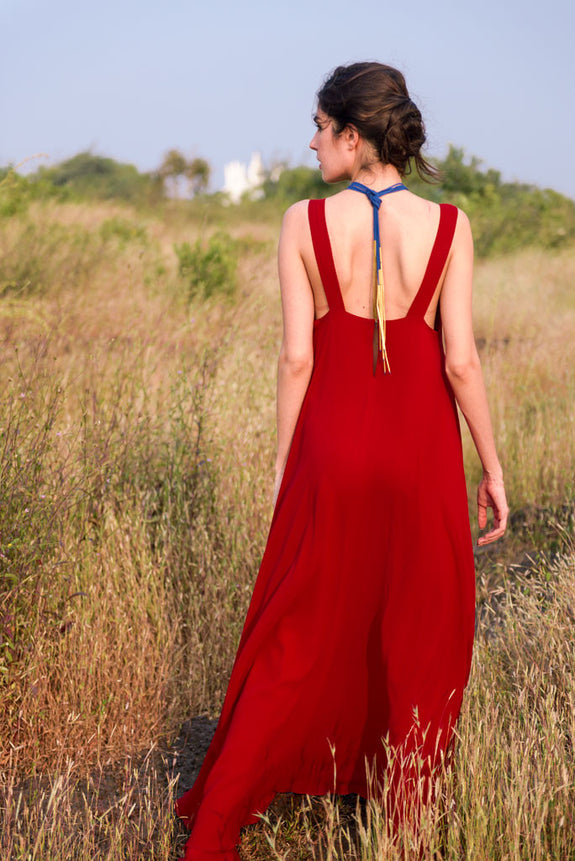 Stephany Silk Strappy Low-Back Dress - Republic of Mode