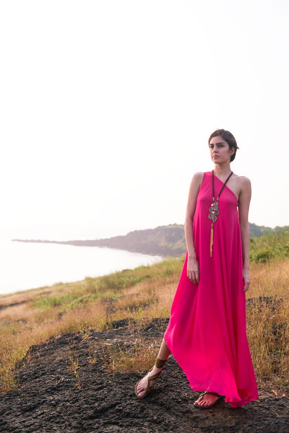 Stephany Silk One Shoulder Dress - Republic of Mode