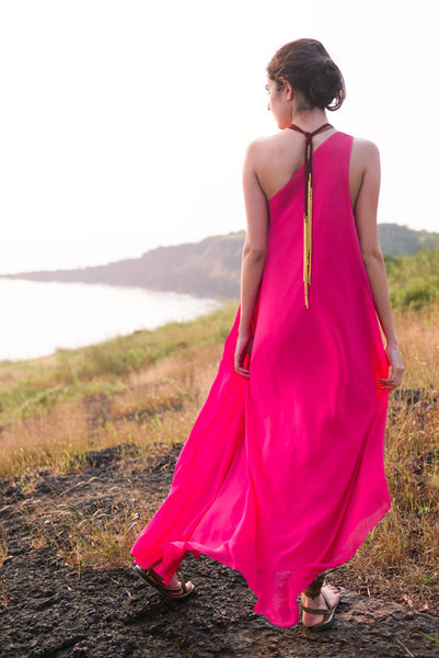 Stephany Silk One Shoulder Dress - Republic of Mode