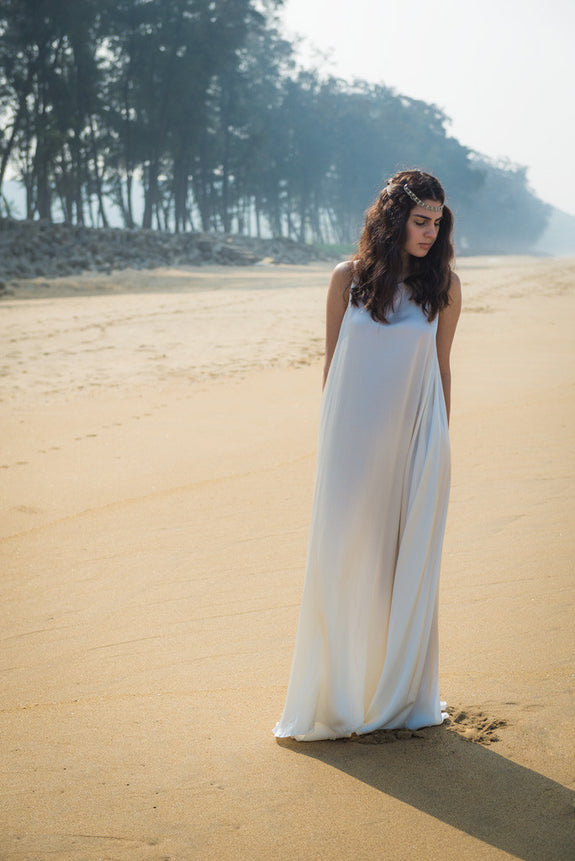 Stephany Silk Low-Back Maxi - Republic of Mode