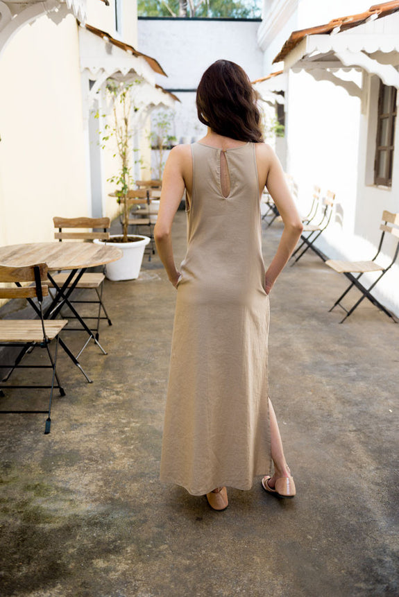 Creamoda Maxi Dress w/ Slits - Republic of Mode