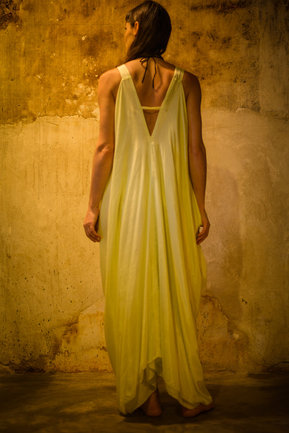 Stephany Cotton Silk Two Way Side Draped Dress - Republic of Mode