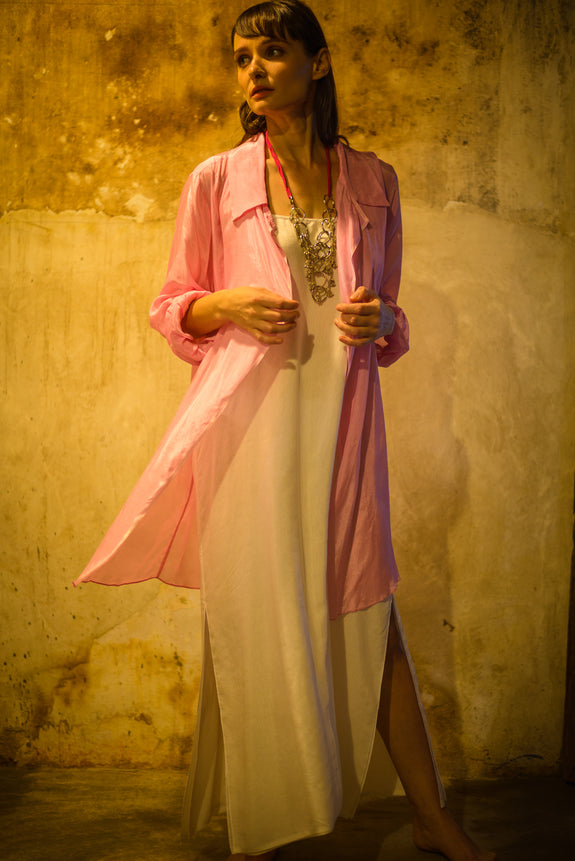 Stephany Cotton Silk Shirt Style Jacket - Republic of Mode