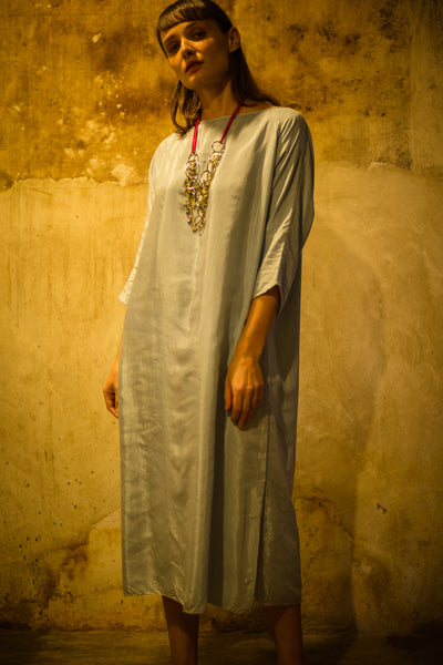 Stephany Cotton Silk Boat Neck Tunic Dress - Republic of Mode