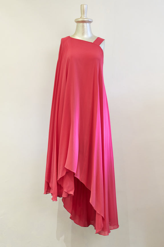 Stephany Silk Hand Draped One Shoulder Dress - Republic of Mode