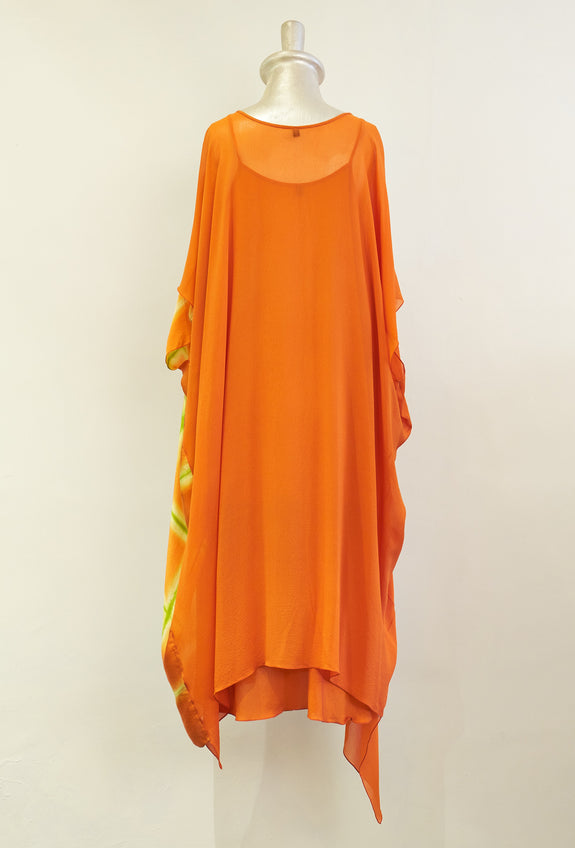 Stephany Silk Fold-Dye Paneled Dress - Republic of Mode