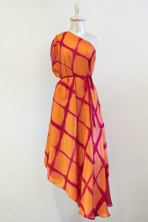 Stephany Tie-Dye One Shoulder Dress - Republic of Mode