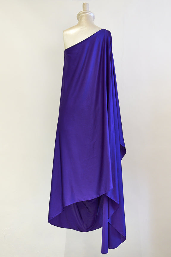 Stephany Silk Hand Draped One Shoulder Dress - Republic of Mode