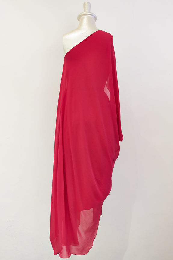Stephany Silk Draped One Shoulder Dress - Republic of Mode