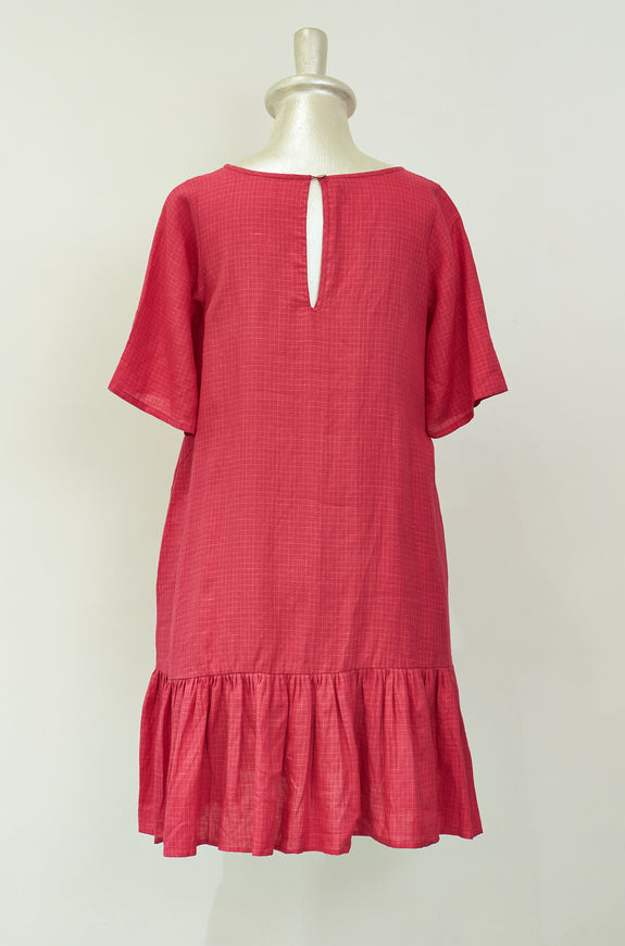 Stephany Drop Hem Gathered Dress - Republic of Mode