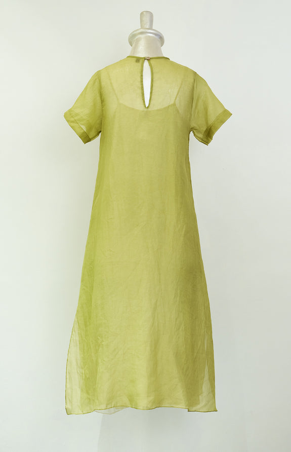 Stephany Silk Dress w/ Layered Slip - Republic of Mode