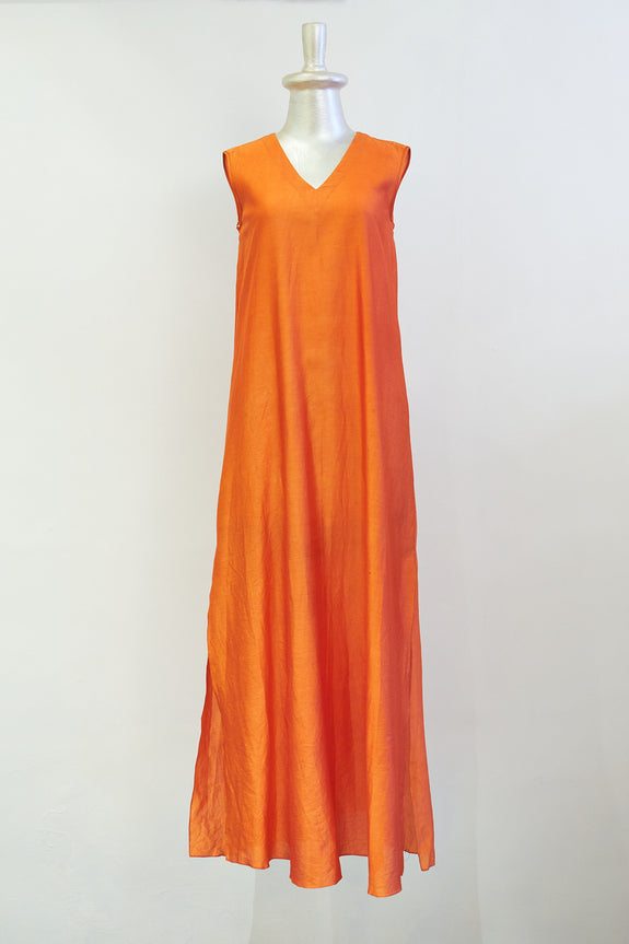 Stephany Sleeveless Chanderi Tunic w/ Side Slits - Republic of Mode