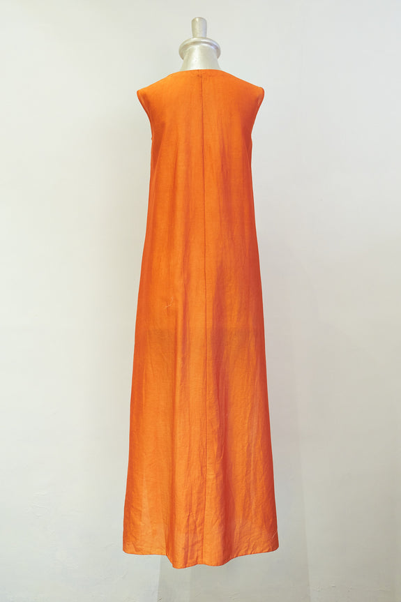 Stephany Sleeveless Chanderi Tunic w/ Side Slits - Republic of Mode