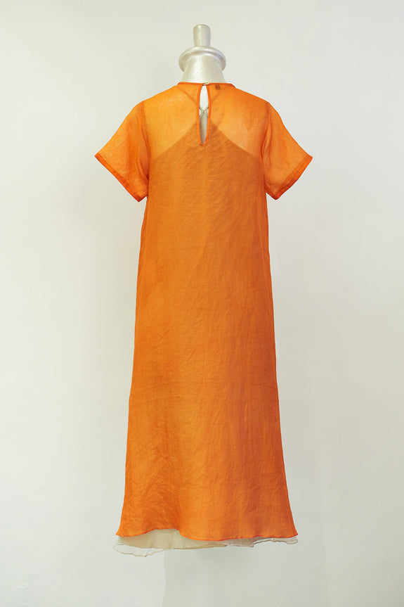 Stephany Silk Dress w/ Layered Slip - Republic of Mode