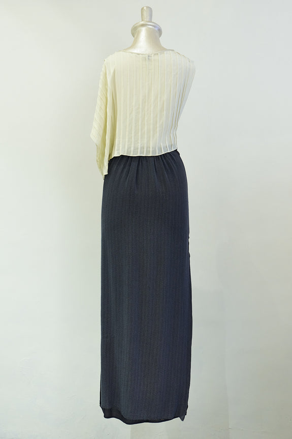 Stephany Silk Straight Cut Skirt w/ Side Slits - Republic of Mode