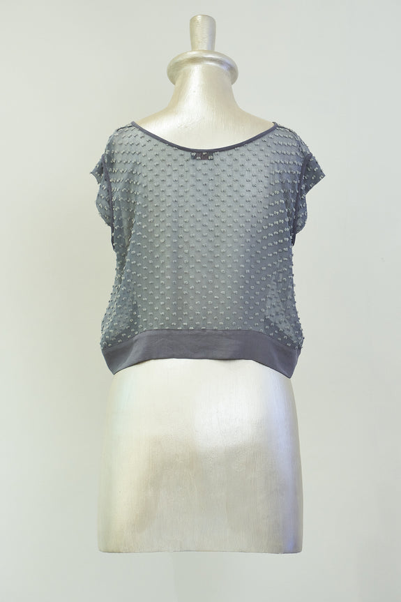 Stephany Silk Sheer Crop Top - Republic of Mode
