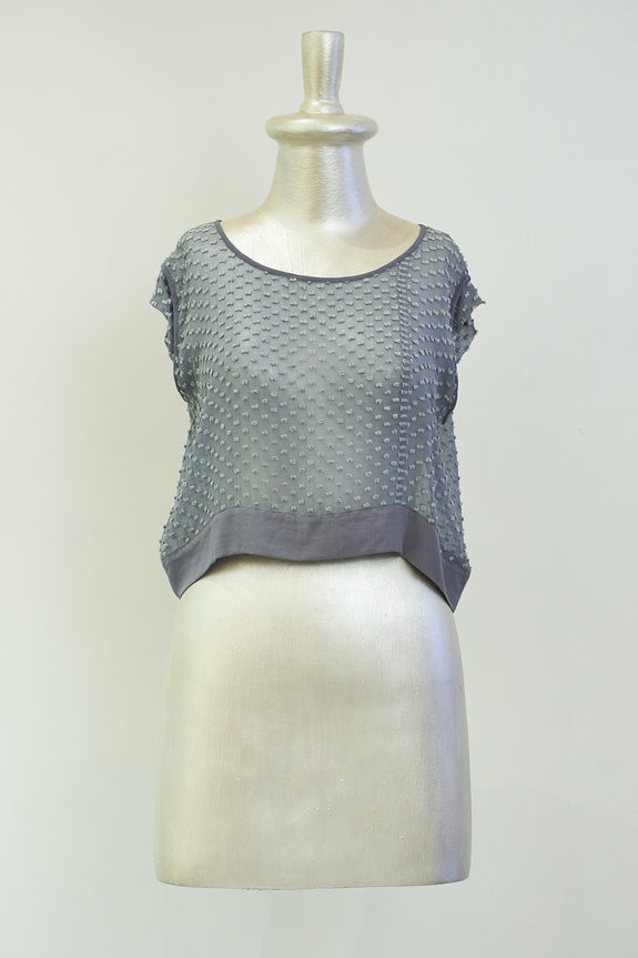 Stephany Silk Sheer Crop Top - Republic of Mode
