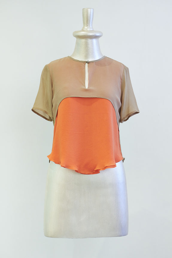 Stephany Silk Color Block Top - Republic of Mode
