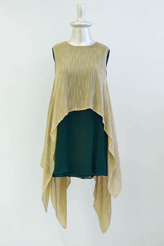 Stephany Silk Cape Dress - Republic of Mode