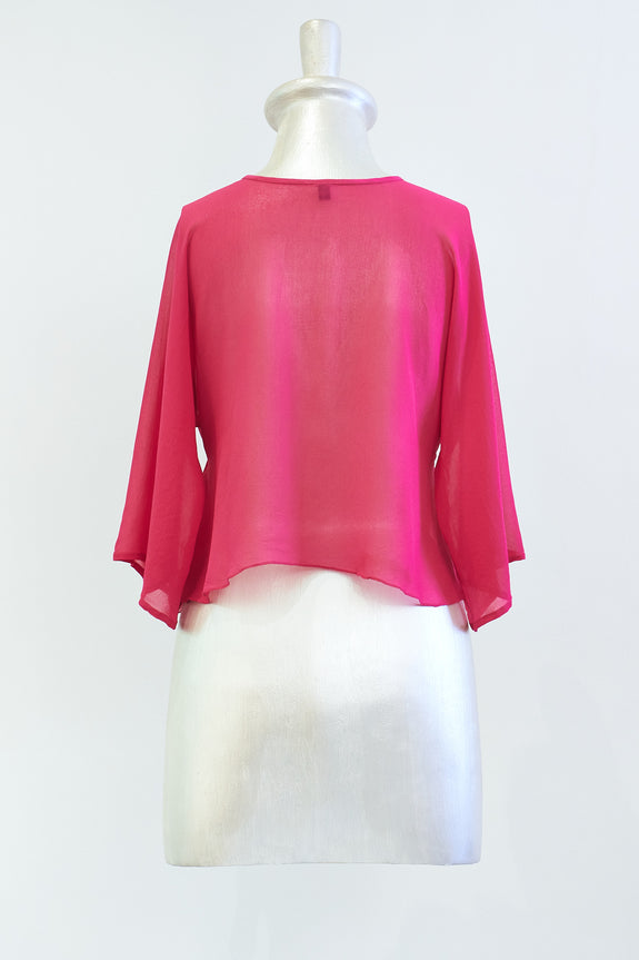 Stephany Silk Gathered Sheer Cover-up - Republic of Mode