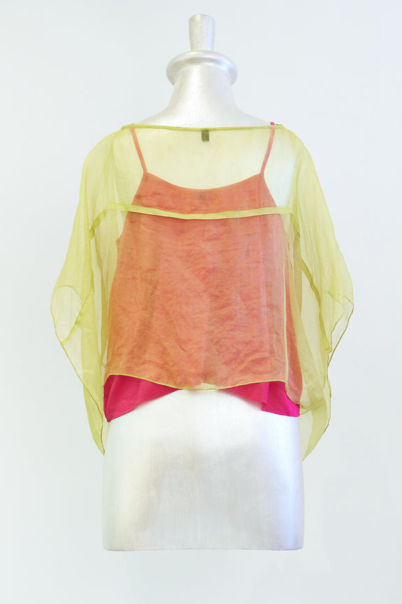Stephany Silk Front Knot Organza Top - Republic of Mode