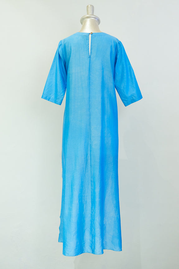 Stephany Silk Chanderi V-Neck Tunic w/ Side Slits - Republic of Mode
