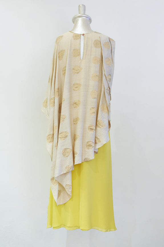 Stephany Silk Cape Dress - Republic of Mode