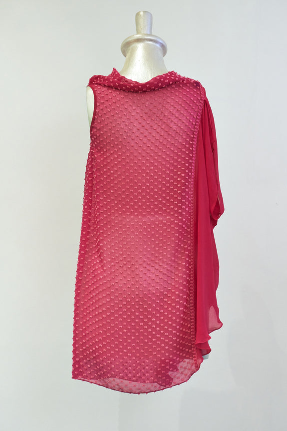 Stephany Silk Cowl Neck Sheer Top - Republic of Mode