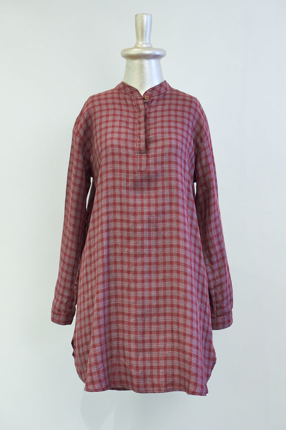 Creamoda Linen Kurta Collar Shirt Dress - Republic of Mode