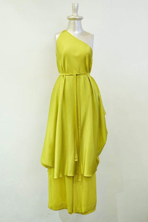 Stephany Silk One Shoulder Set with Sheer Cover up - Republic of Mode