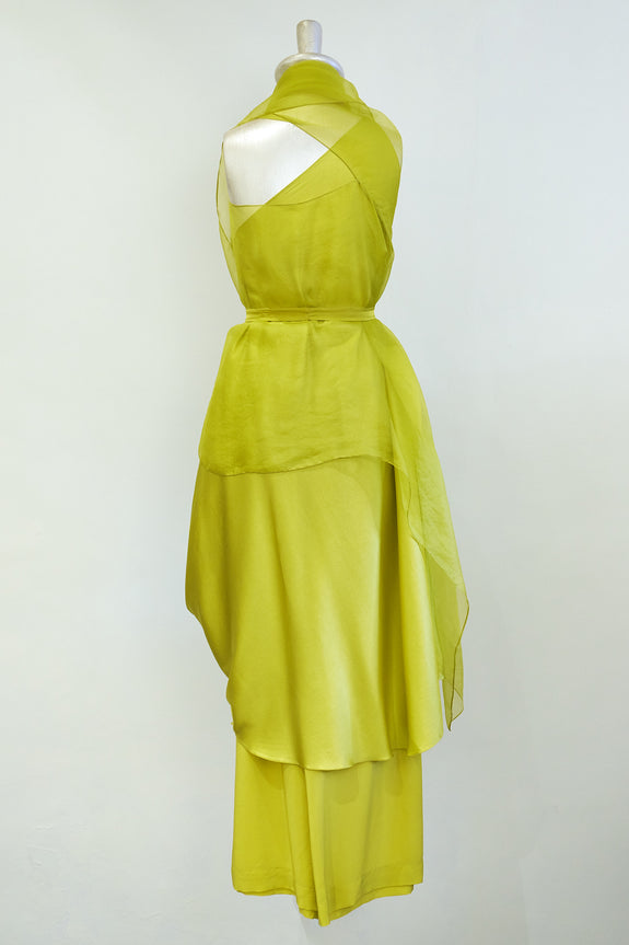 Stephany Silk One Shoulder Set with Sheer Cover up - Republic of Mode