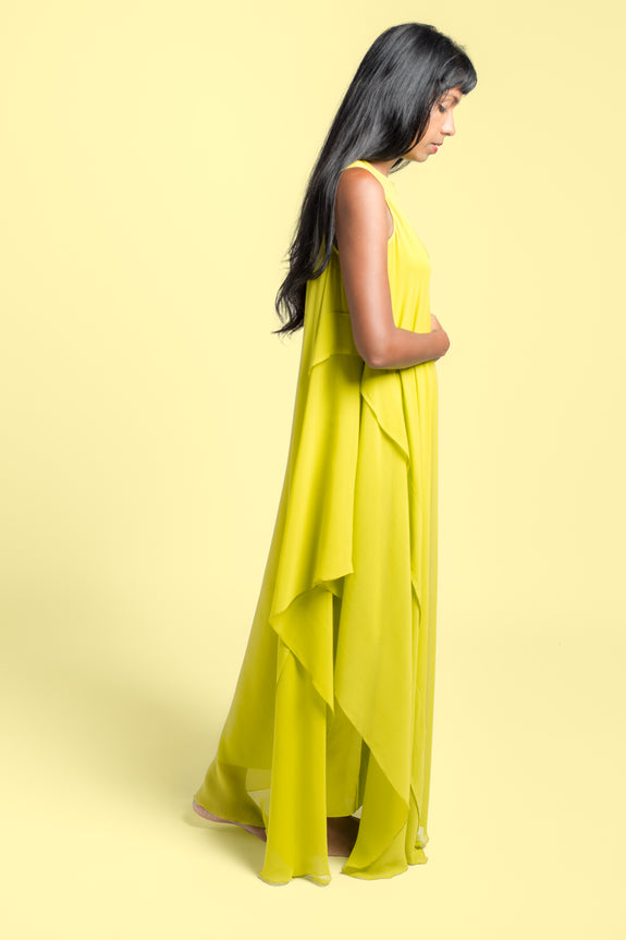 Stephany Silk Side Layered Dress w/ Slip - Republic of Mode
