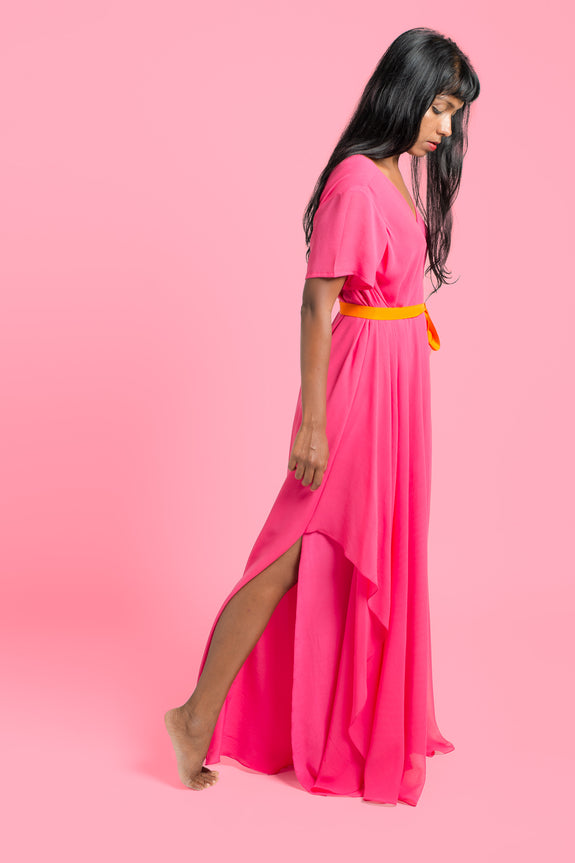 Stephany Silk Slim-Cut Low Back Dress - Republic of Mode